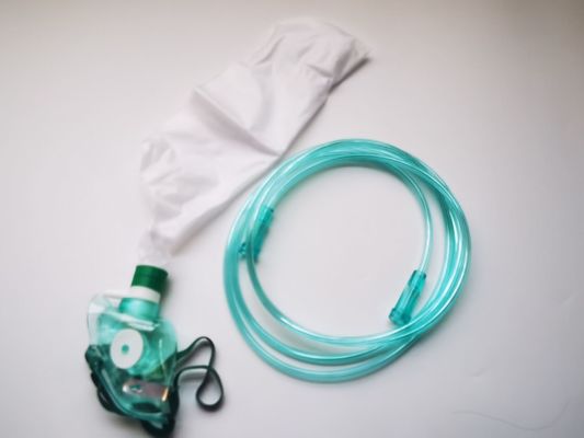 Green Non Rebreather Bag PVC O2 Reservoir Bag Transparent Mask