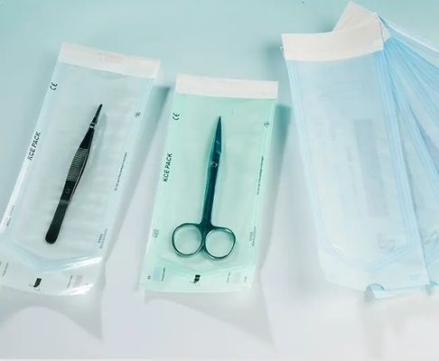 5.7 Cm X 13 Cm Tıbbi Steril Çanta Diş Paketleme Peel Paketi Diş Tıbbi Araçları Sterilize Etmek İçin Kullanılan Kendini Döşeme